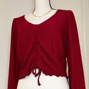 Long Sleeve Top with Cinched Detail